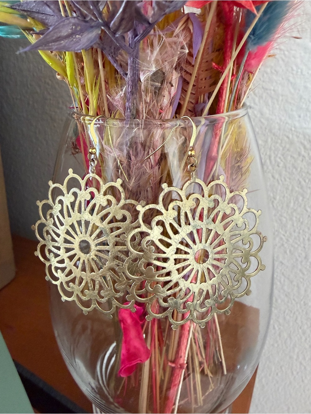 Gold Mandala Earrings